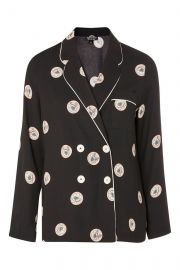 Printed Pyjama Jacket at Topshop